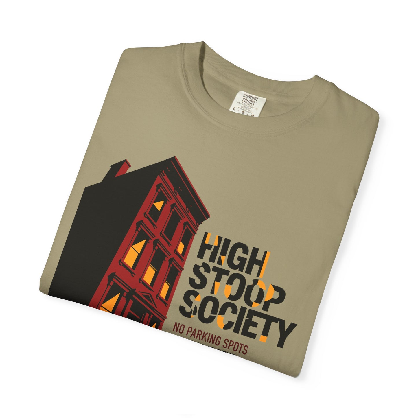 "High Stoop Society" T-Shirt — Vintage Brooklyn New York Brownstone Graphic Tee