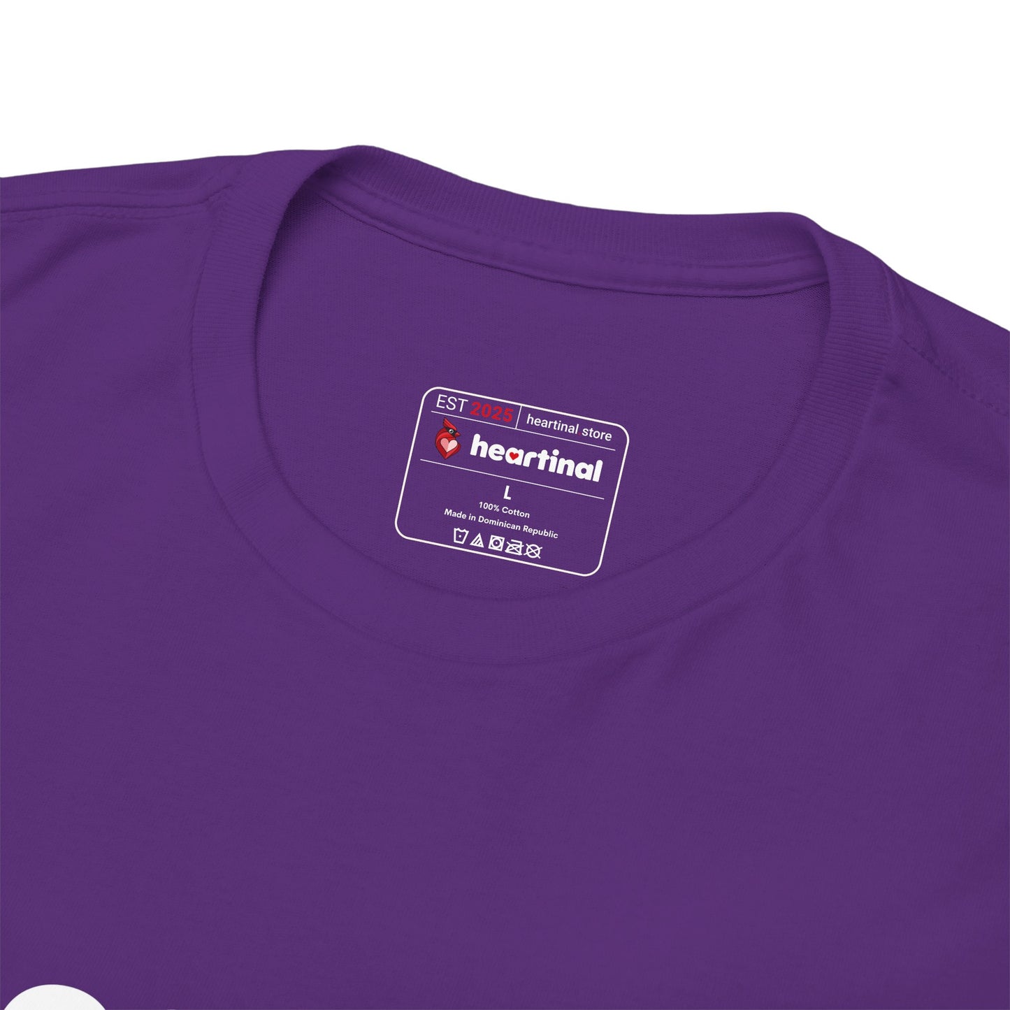 heartinal® "Heart on Your Sleeve" T-Shirt — Wordmark Logo Front with "Nutrition Facts" Back Tee