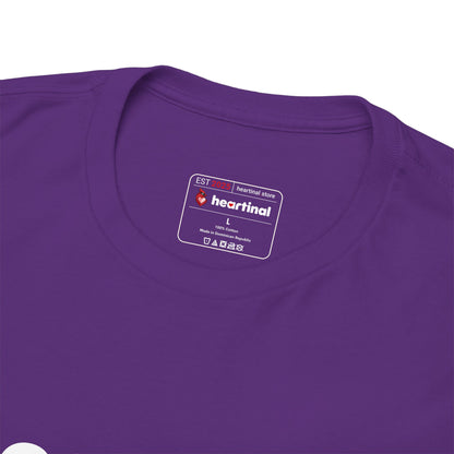 heartinal® "Heart on Your Sleeve" T-Shirt — Wordmark Logo Front with "Nutrition Facts" Back Tee