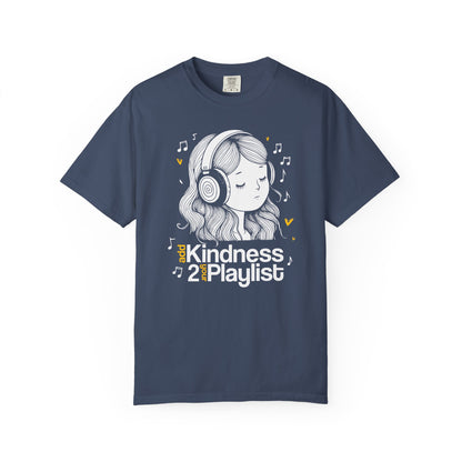 "Add Kindness 2 Your Playlist" T-Shirt — Cute Inspirational Music Lover Graphic Tee