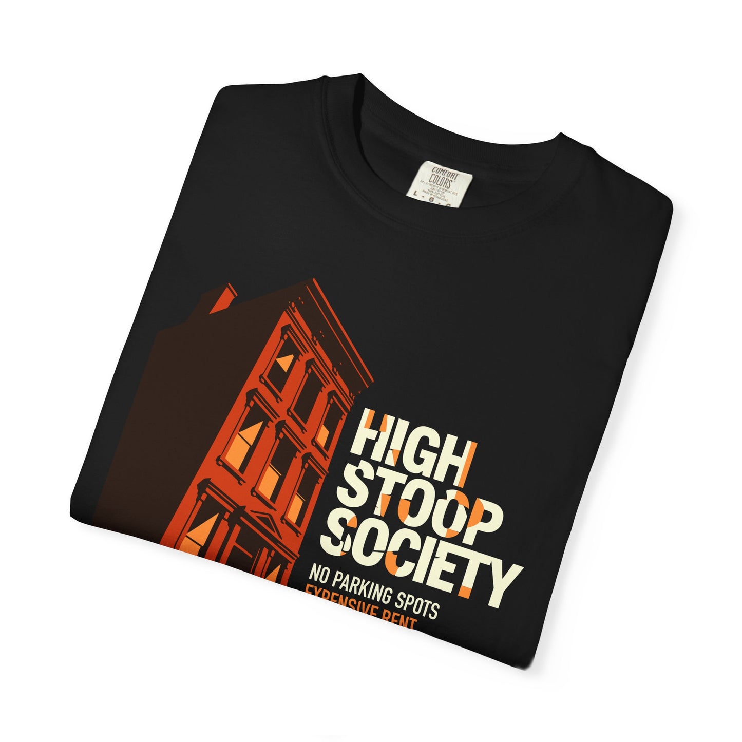 "High Stoop Society" T-Shirt — Vintage Brooklyn New York Brownstone Graphic Tee