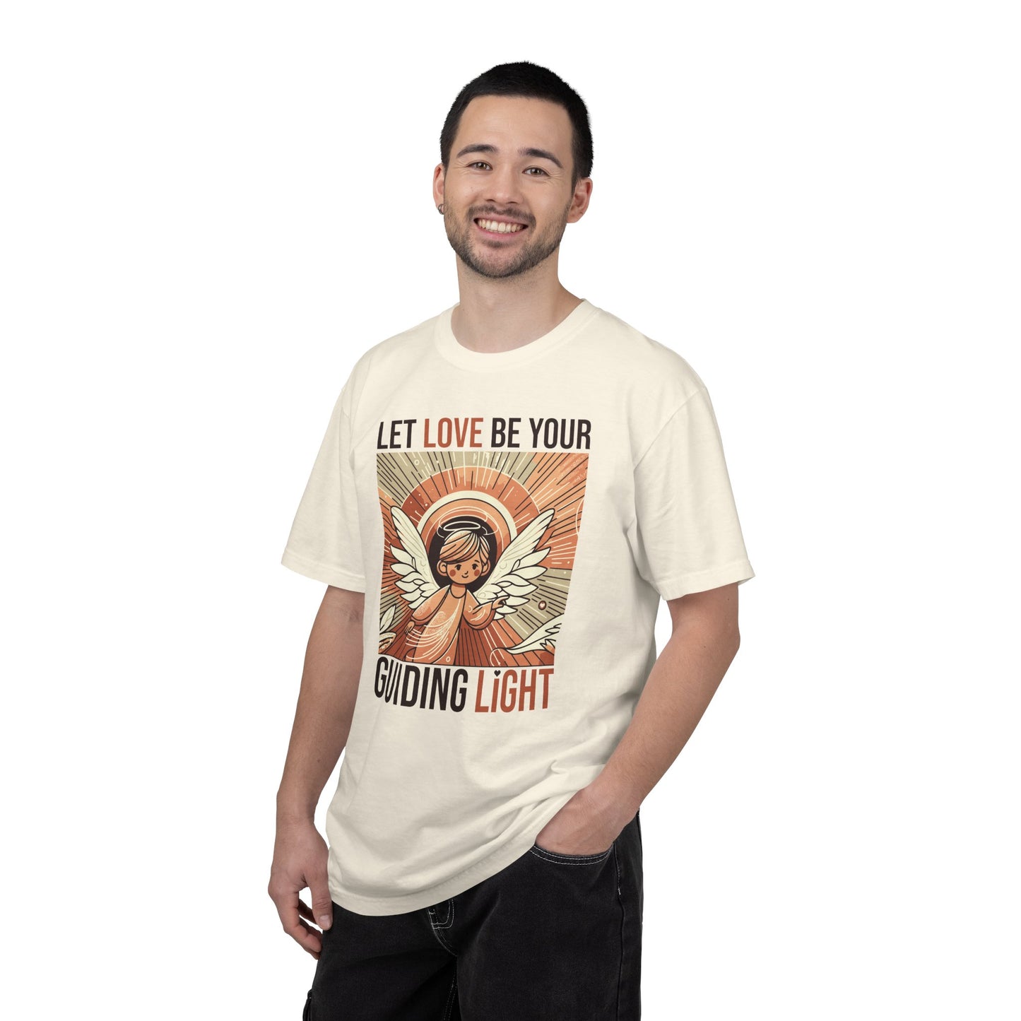 Let Love Be Your Guiding Light T-Shirt — Angelic Inspirational Graphic Tee