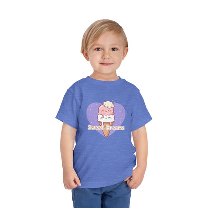 "Sweet Dreams" Toddler Tee — Ice Cream Heart Graphic T-Shirt