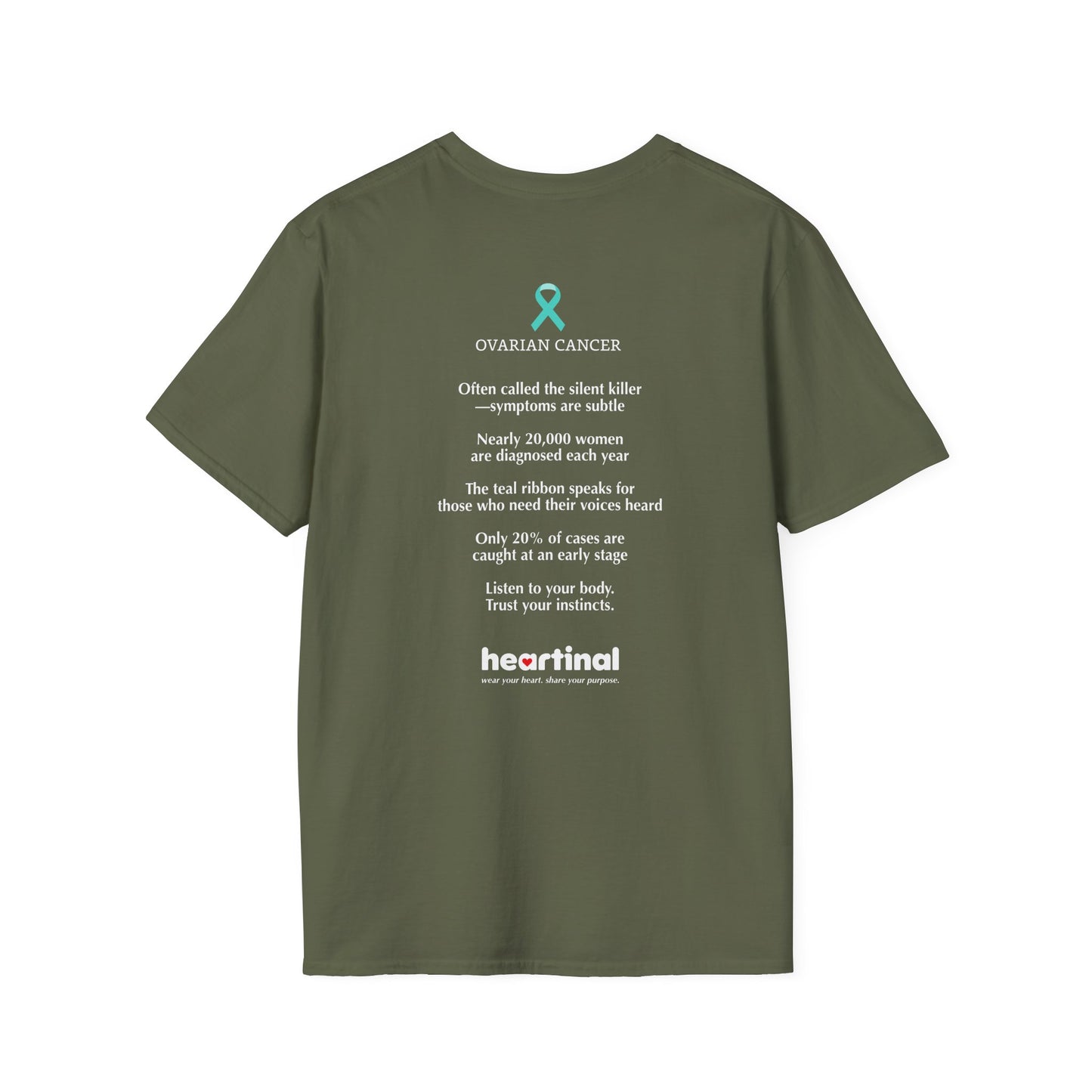 Teal Strong T-Shirt — Ovarian Cancer Awareness Support Tee