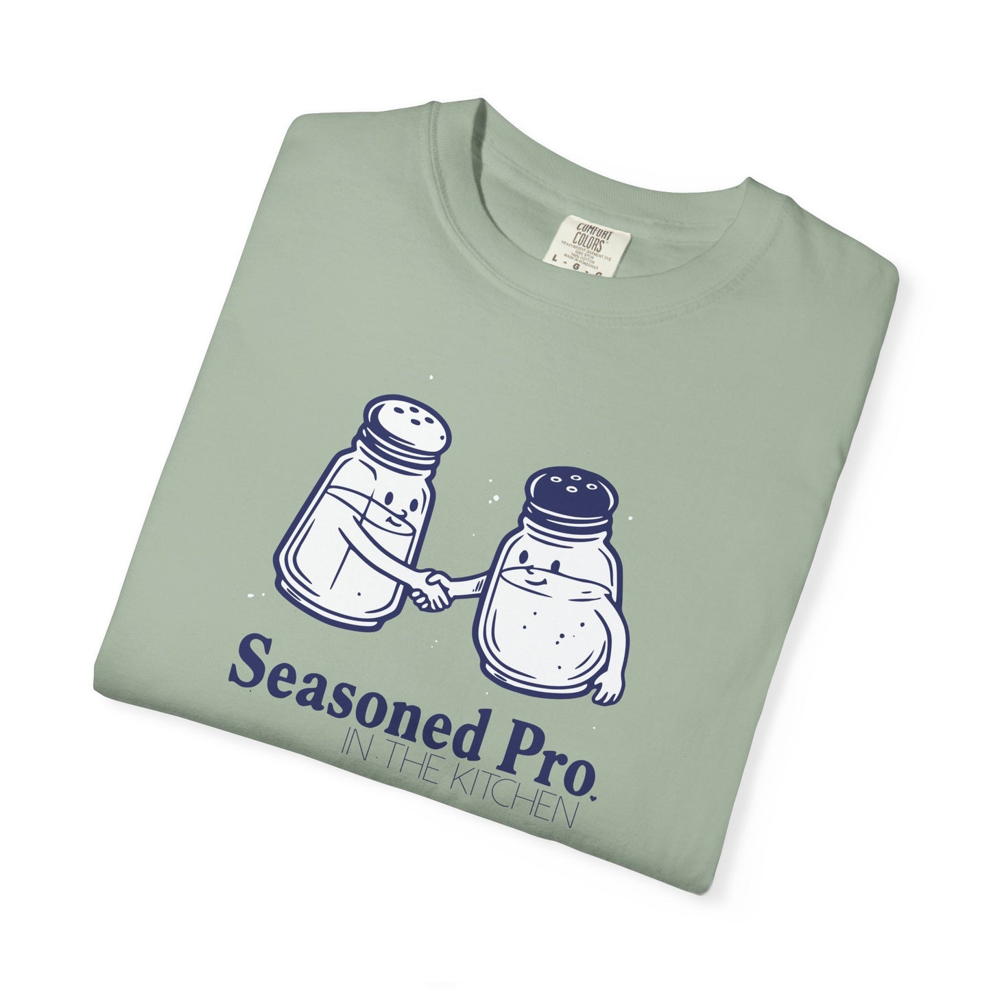 "Seasoned Pro in the Kitchen" T-Shirt — Funny Salt & Pepper Shakers Chef Graphic Tee