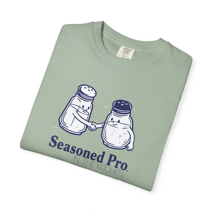 "Seasoned Pro in the Kitchen" T-Shirt — Funny Salt & Pepper Shakers Chef Graphic Tee