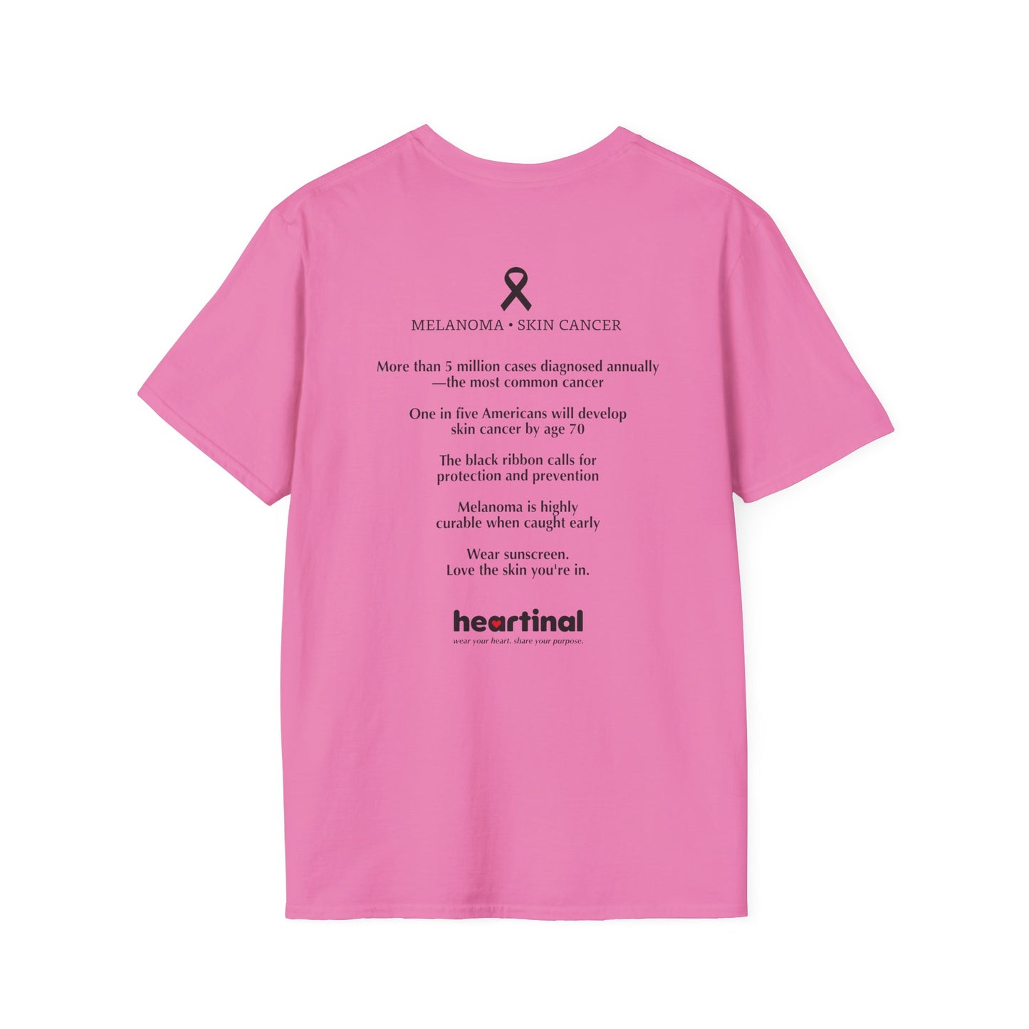 Black Ribbon Strong T-Shirt — Skin Cancer Fight Club Awareness Tee
