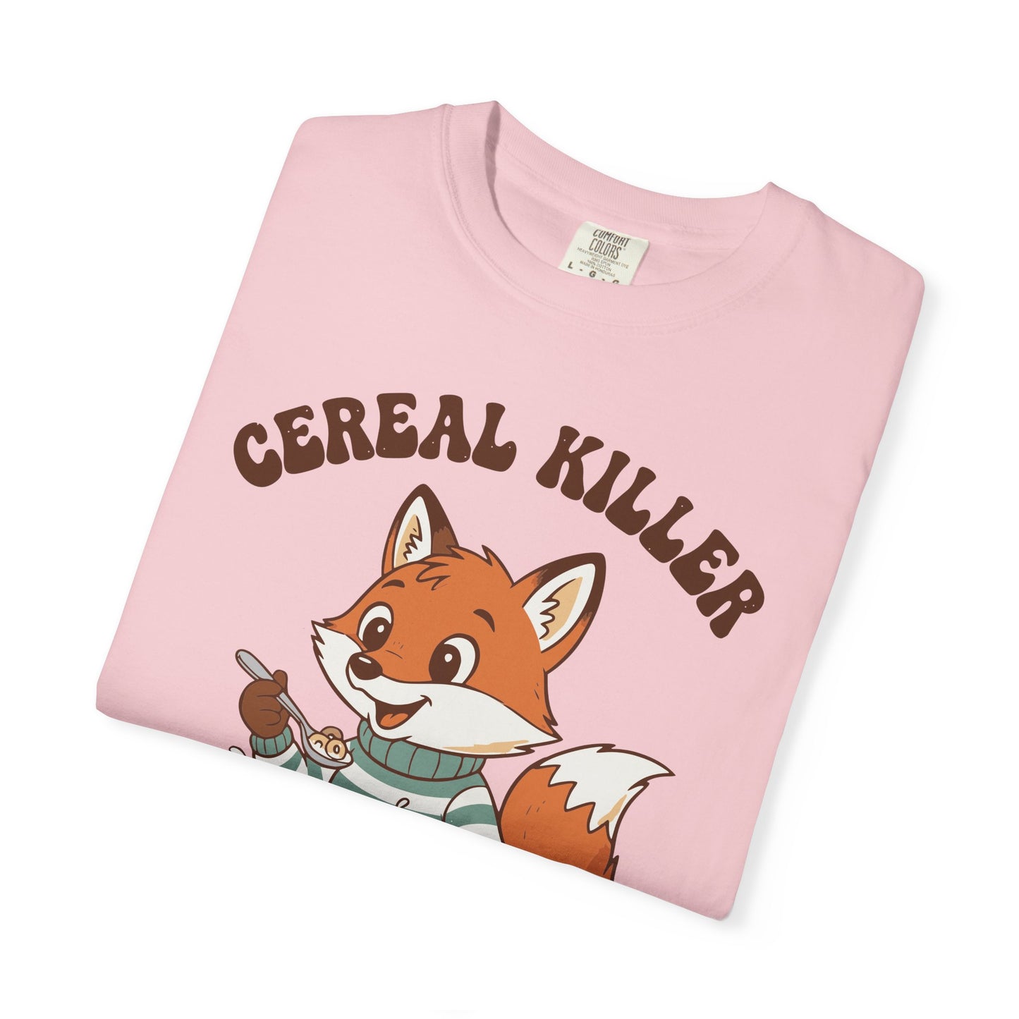 "Cereal Killer" T-Shirt — Cute Fox Eating Cereal Graphic Tee