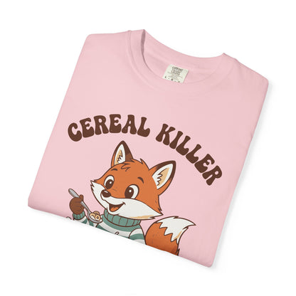 "Cereal Killer" T-Shirt — Cute Fox Eating Cereal Graphic Tee