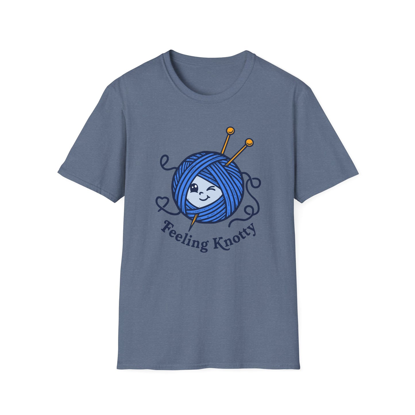 Feeling Knotty T-Shirt — Cute Knitting Yarn Ball Tee for Crafters