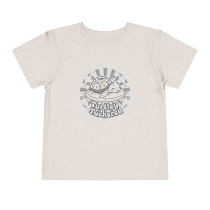 "Turtley Tuckered" Toddler Tee —  Cute Nap-Time Turtle Graphic Shirt