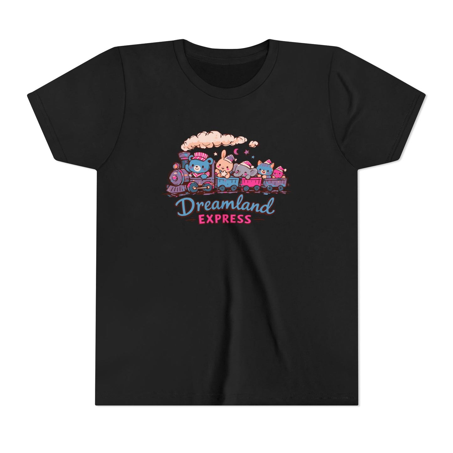 "Dreamland Express" Youth Tee — Cute Train & Animal Crew Kids Shirt