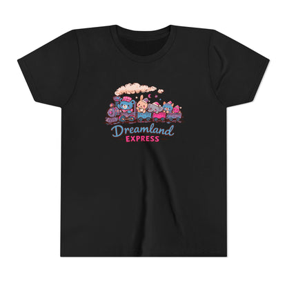 "Dreamland Express" Youth Tee — Cute Train & Animal Crew Kids Shirt