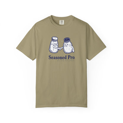 "Seasoned Pro in the Kitchen" T-Shirt — Funny Salt & Pepper Shakers Chef Graphic Tee