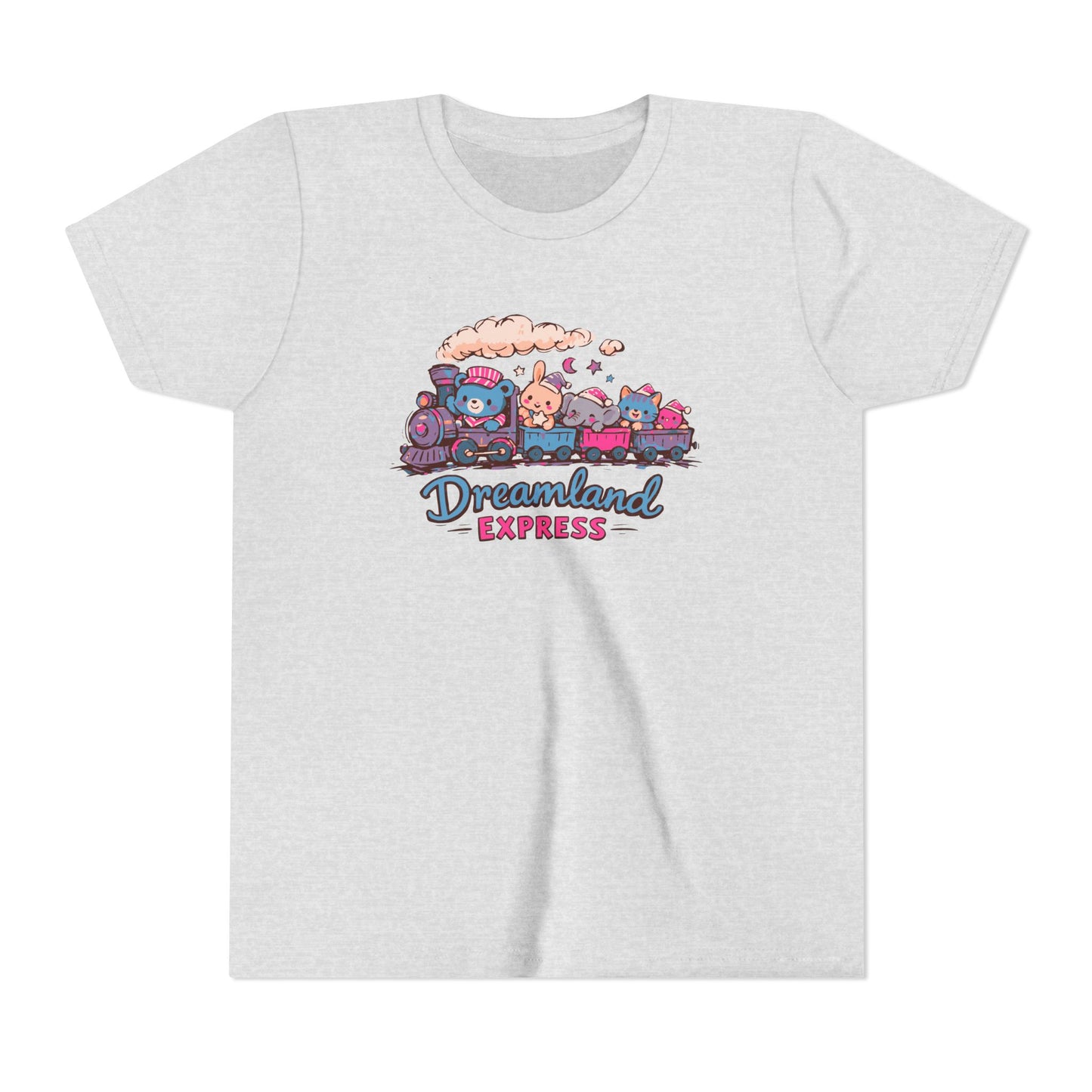 "Dreamland Express" Youth Tee — Cute Train & Animal Crew Kids Shirt