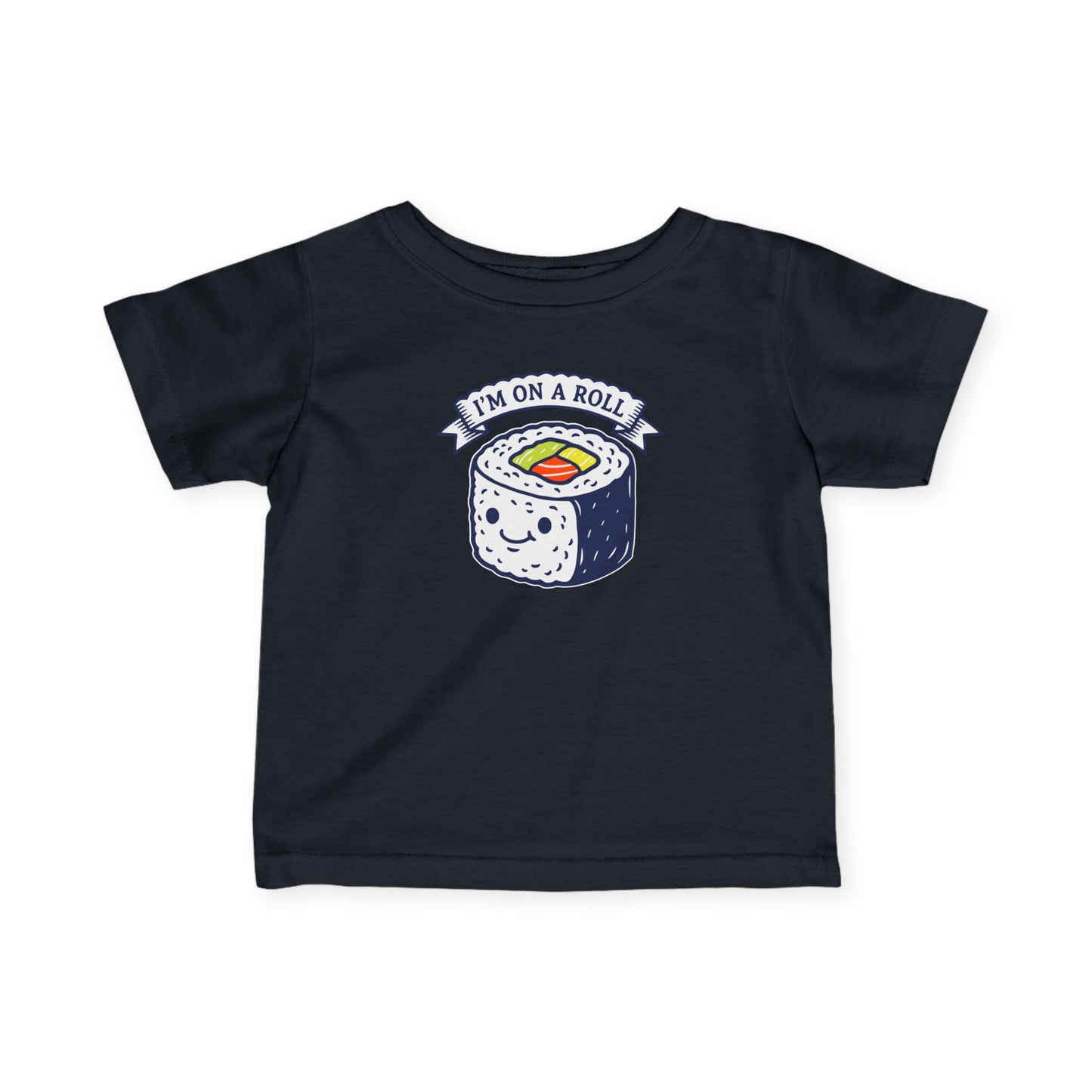 "I'm On A Roll" Infant Tee — Cute Sushi Baby Shirt