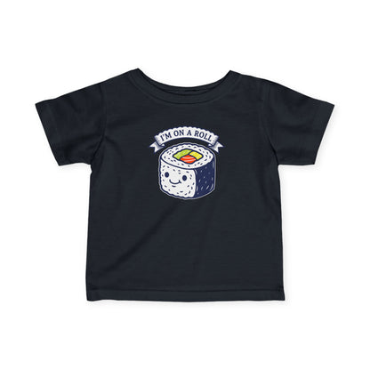 "I'm On A Roll" Infant Tee — Cute Sushi Baby Shirt
