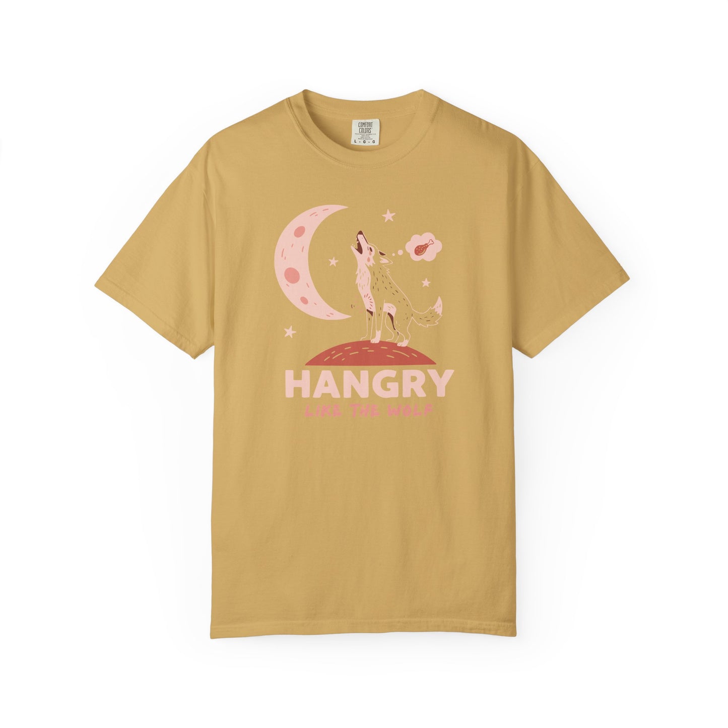 Hangry Like the Wolf T-Shirt — Cute Howling Wolf Graphic Tee