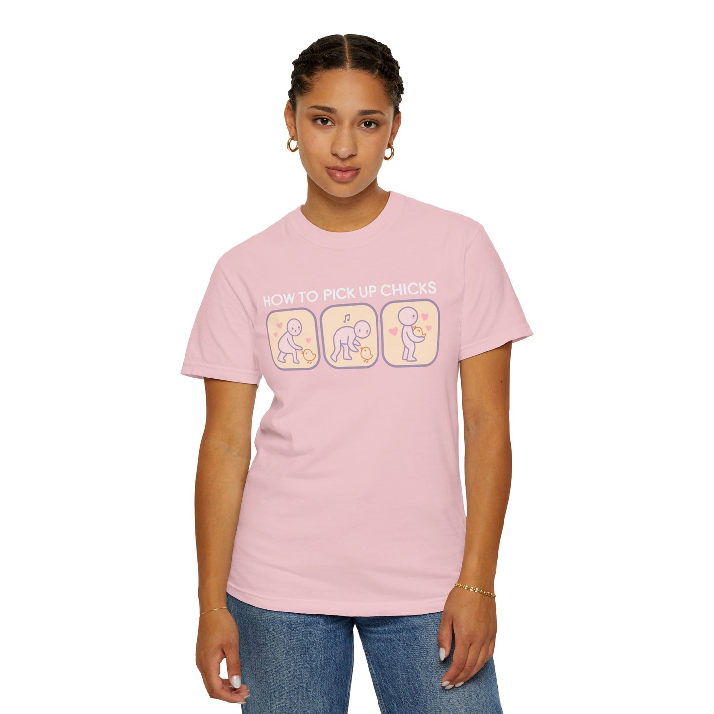 "How to Pick Up Chicks" Unisex Garment-Dyed T-shirt