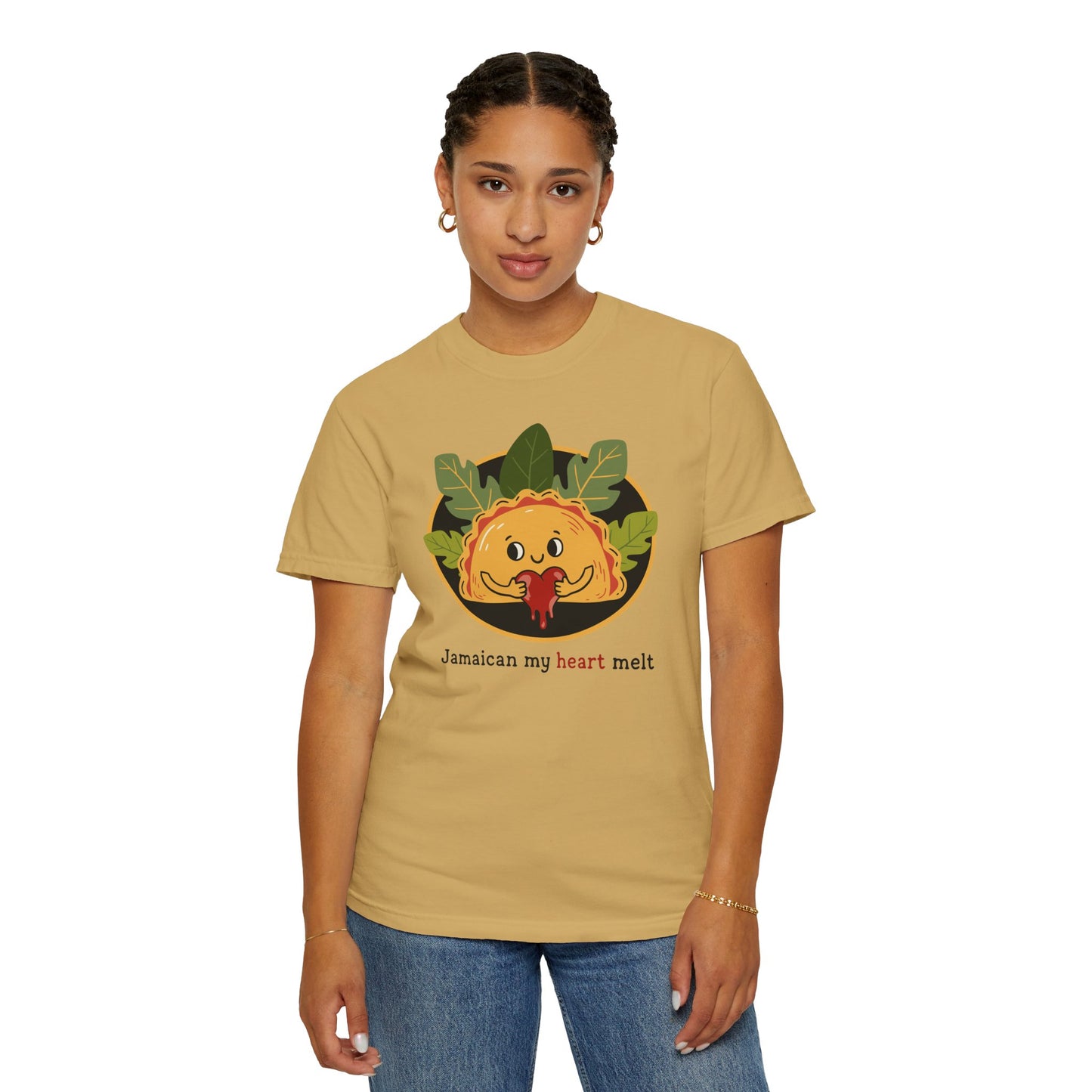 "Jamaican My Heart Melt" T-Shirt — Cute Patty Character Tee