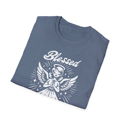 Blessed & Highly Stressed T-Shirt — Retro Angelic Graphic Tee