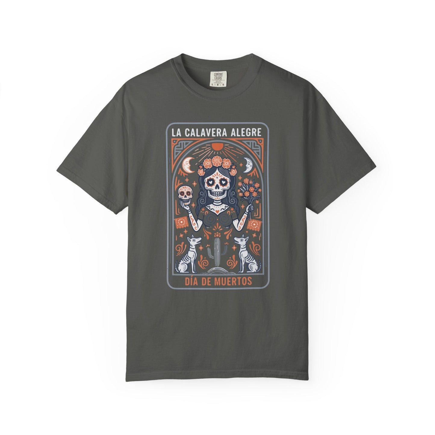 "La Calavera Alegre" T-Shirt — Día de Muertos Day of the Dead Graphic Tee