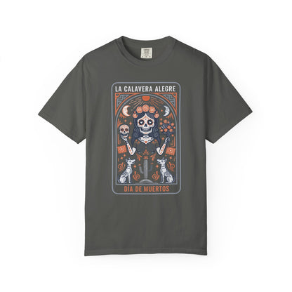 "La Calavera Alegre" T-Shirt — Día de Muertos Day of the Dead Graphic Tee