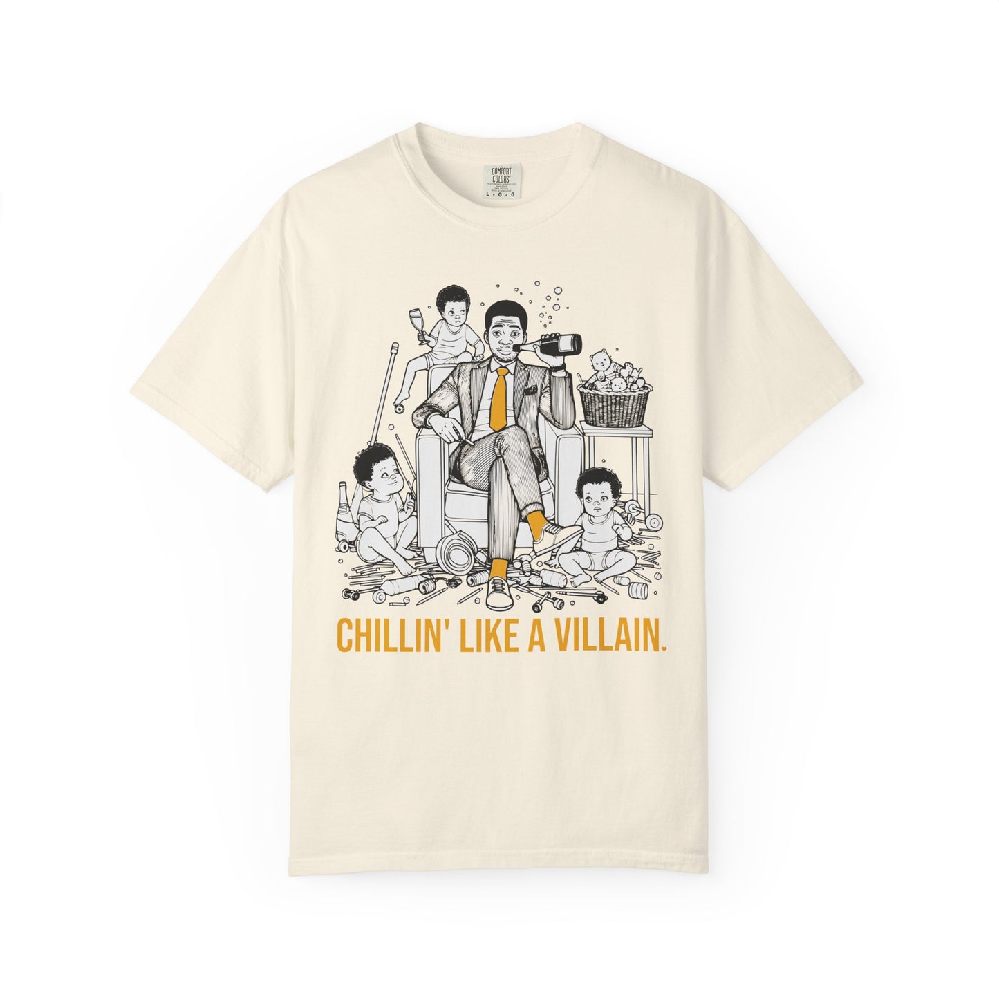 "Chillin' Like A Villain" T-Shirt — Cool Suit & Tie Family Man Graphic Tee