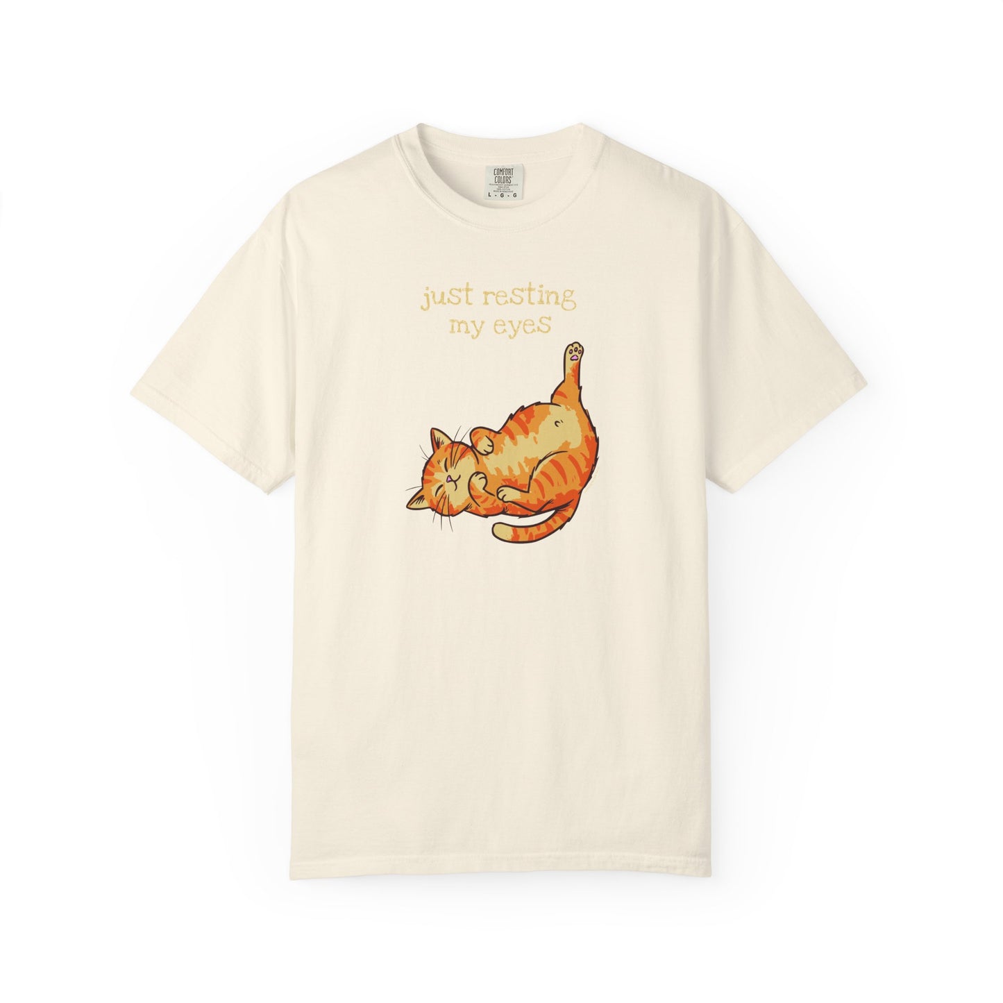 "Just Resting My Eyes" T-Shirt — Awkward Cat Nap Graphic Tee