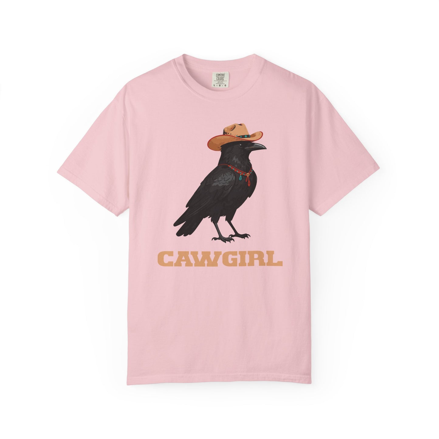 "Cawgirl" Couples Tee  — Western Raven Cowgirl Graphic T‑Shirt