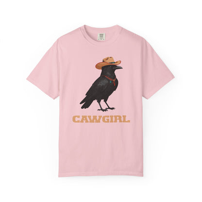 "Cawgirl" Couples Tee  — Western Raven Cowgirl Graphic T‑Shirt