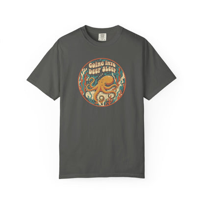 Going Into Deep Sleep Octopus T-Shirt — Vintage Ocean Sleep Graphic Tee