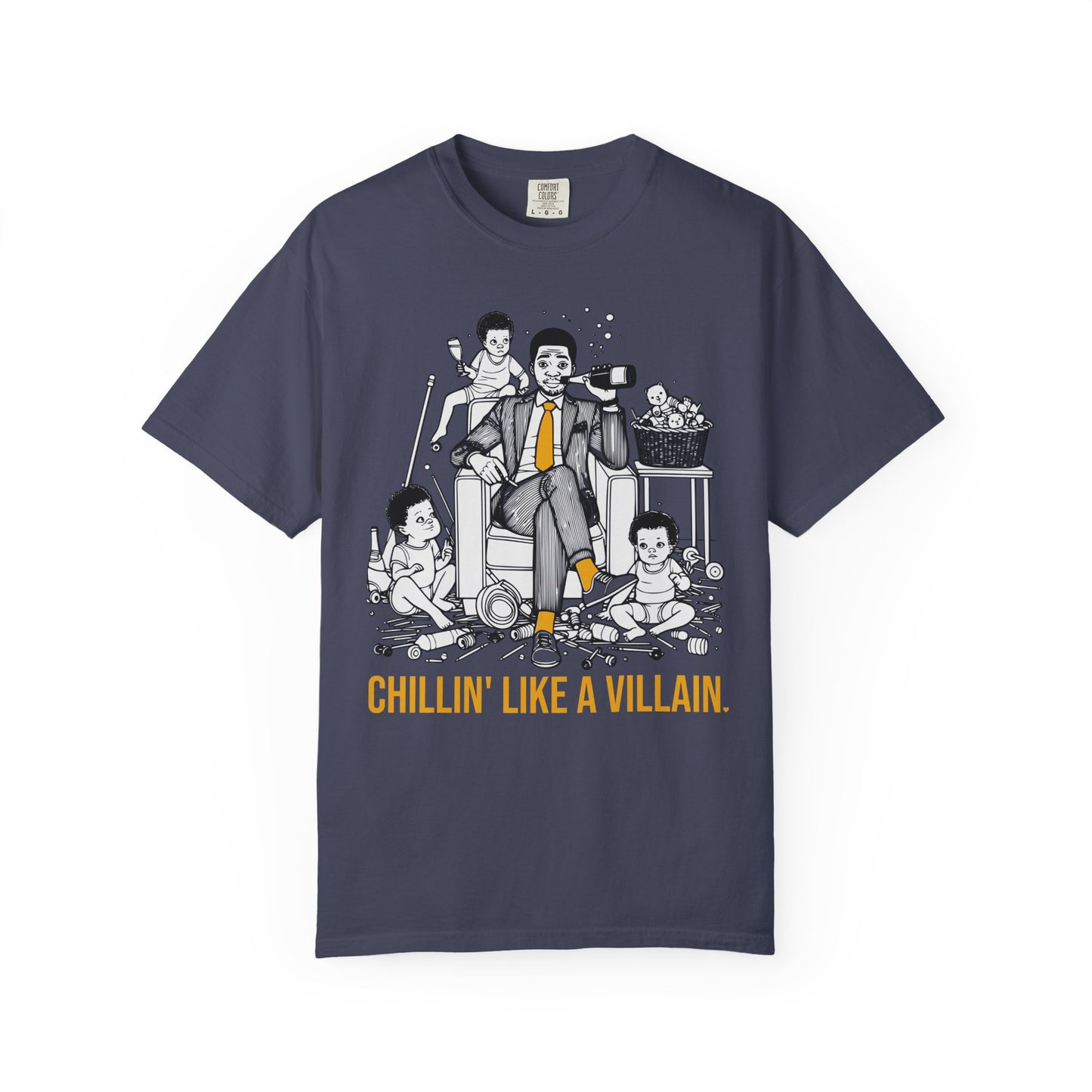 "Chillin' Like A Villain" T-Shirt — Cool Suit & Tie Family Man Graphic Tee