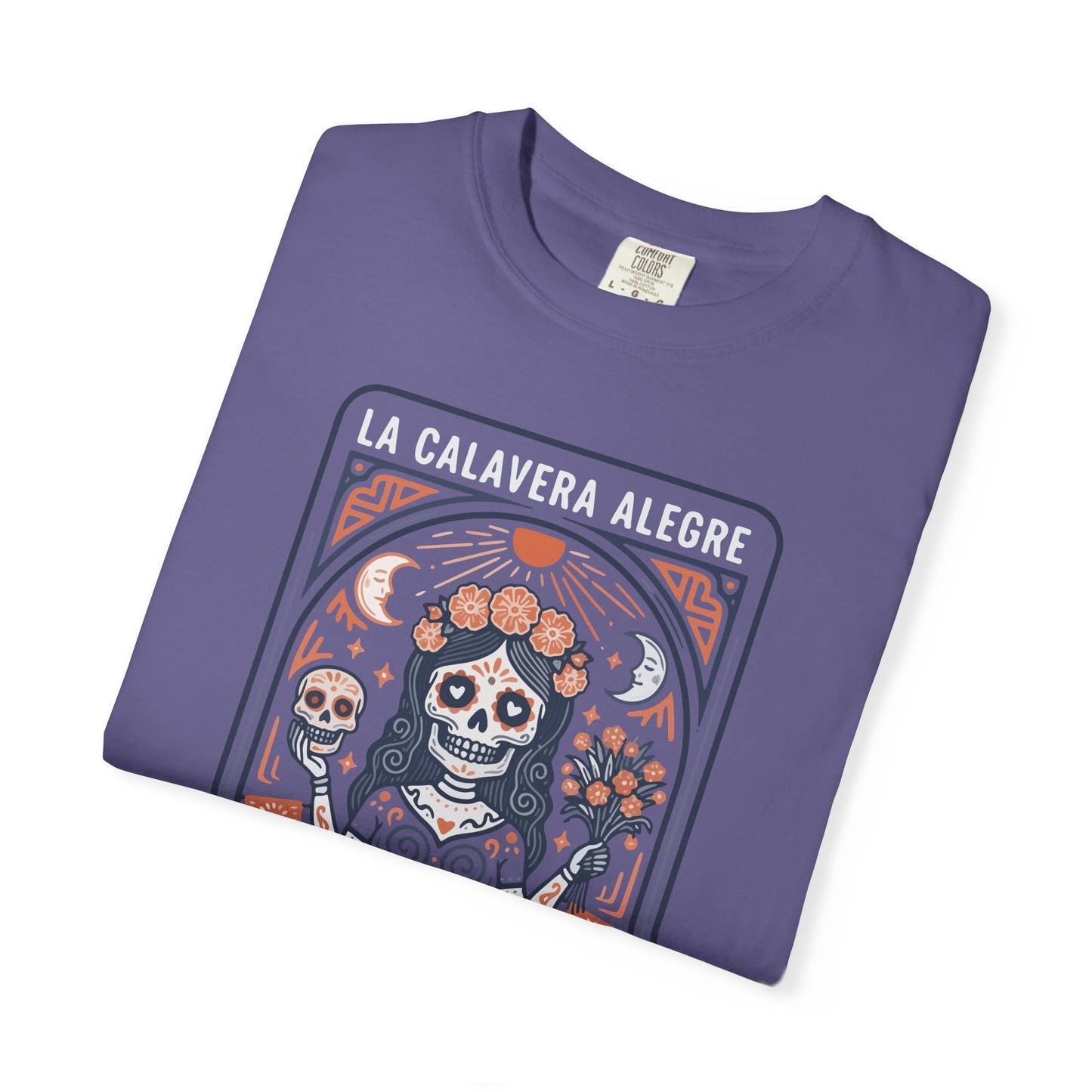 "La Calavera Alegre" T-Shirt — Día de Muertos Day of the Dead Graphic Tee