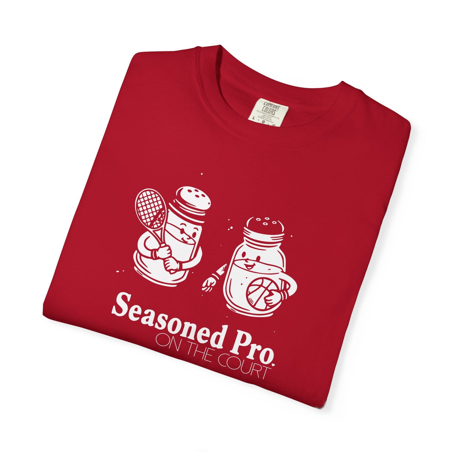 "Seasoned Pro on the Court" T-Shirt — Cute Salt & Pepper Shakers Athletic Graphic Tee