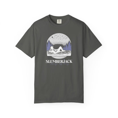 Slumberjack Campfire Graphic T-Shirt — Relaxing Night Sky Outdoor Tee