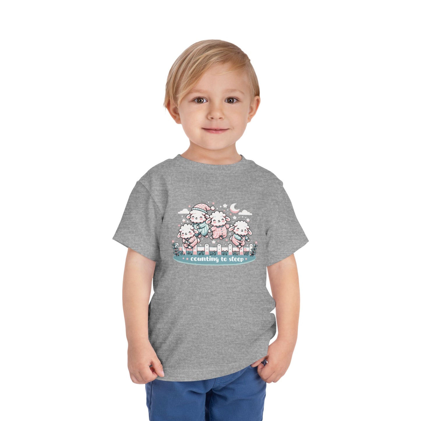 "Counting to Sleep" Toddler Tee — Cute Sleepy Sheep Bedtime Shirt