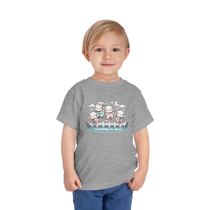"Counting to Sleep" Toddler Tee — Cute Sleepy Sheep Bedtime Shirt