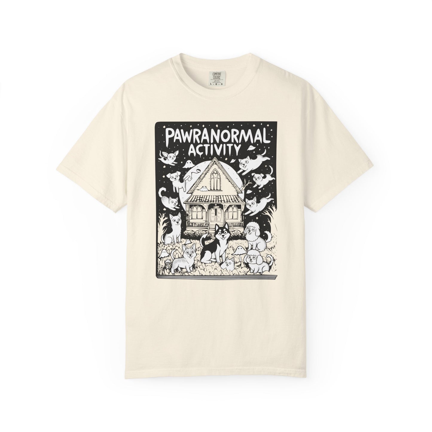 "Pawranormal Activity" Dog T-Shirt - Haunted House Fun Graphic Tee