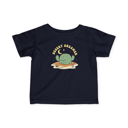 “Desert Dreamer” Infant Tee — Cute Sleeping Cactus Baby Shirt