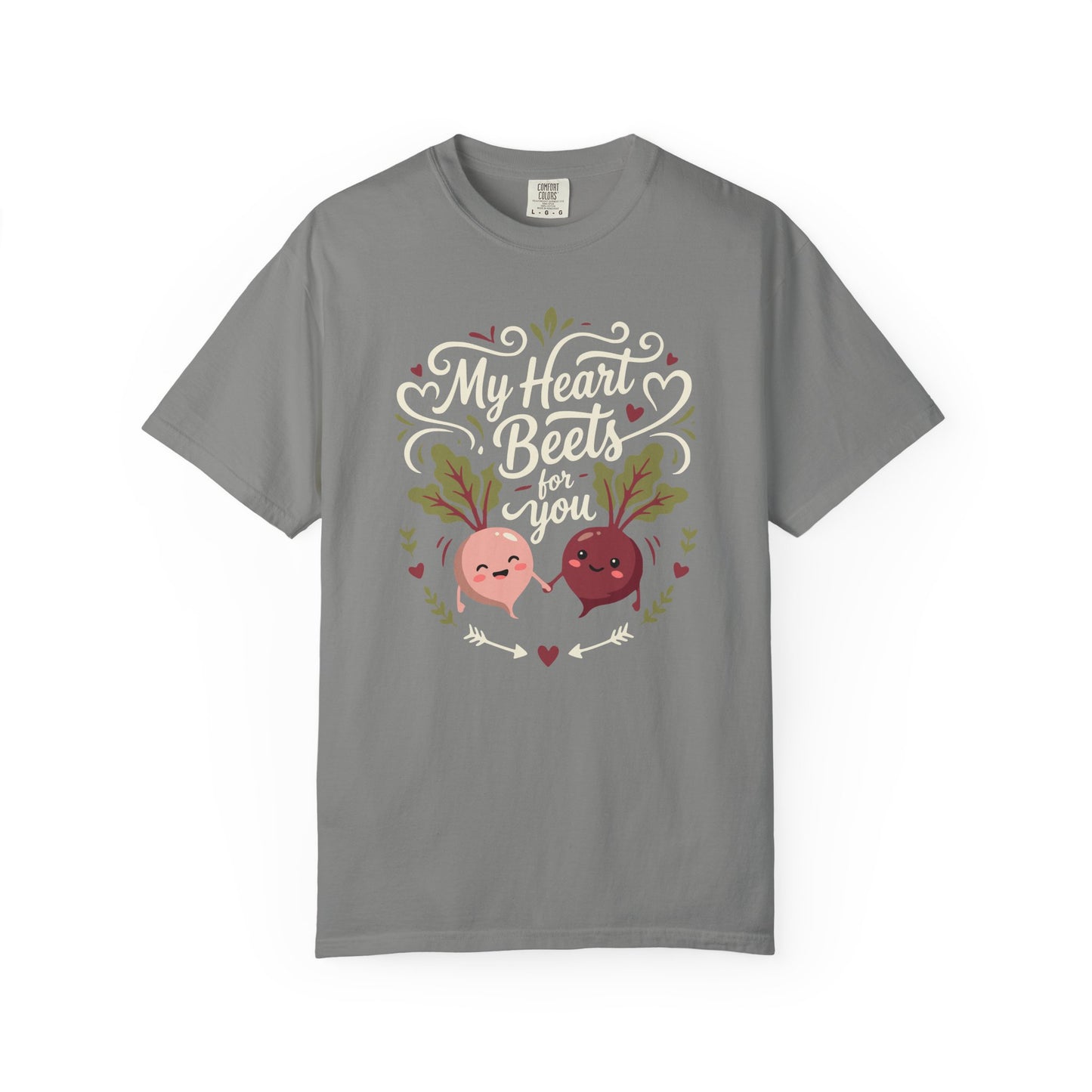 “My Heart Beets for You” T-Shirt — Cute Veggie Valentine Beet Couple Graphic Tee