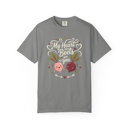 “My Heart Beets for You” T-Shirt — Cute Veggie Valentine Beet Couple Graphic Tee