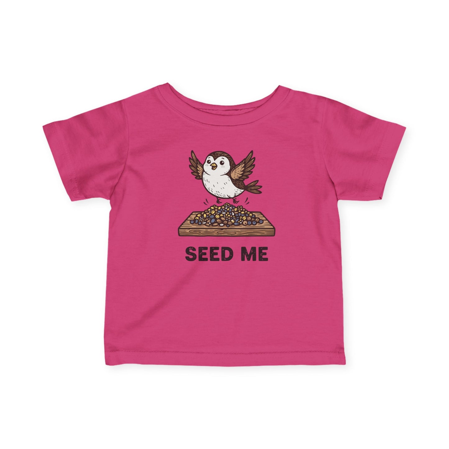 "Seed Me" Infant Tee — Cute Hungry Baby Bird Graphic Shirt