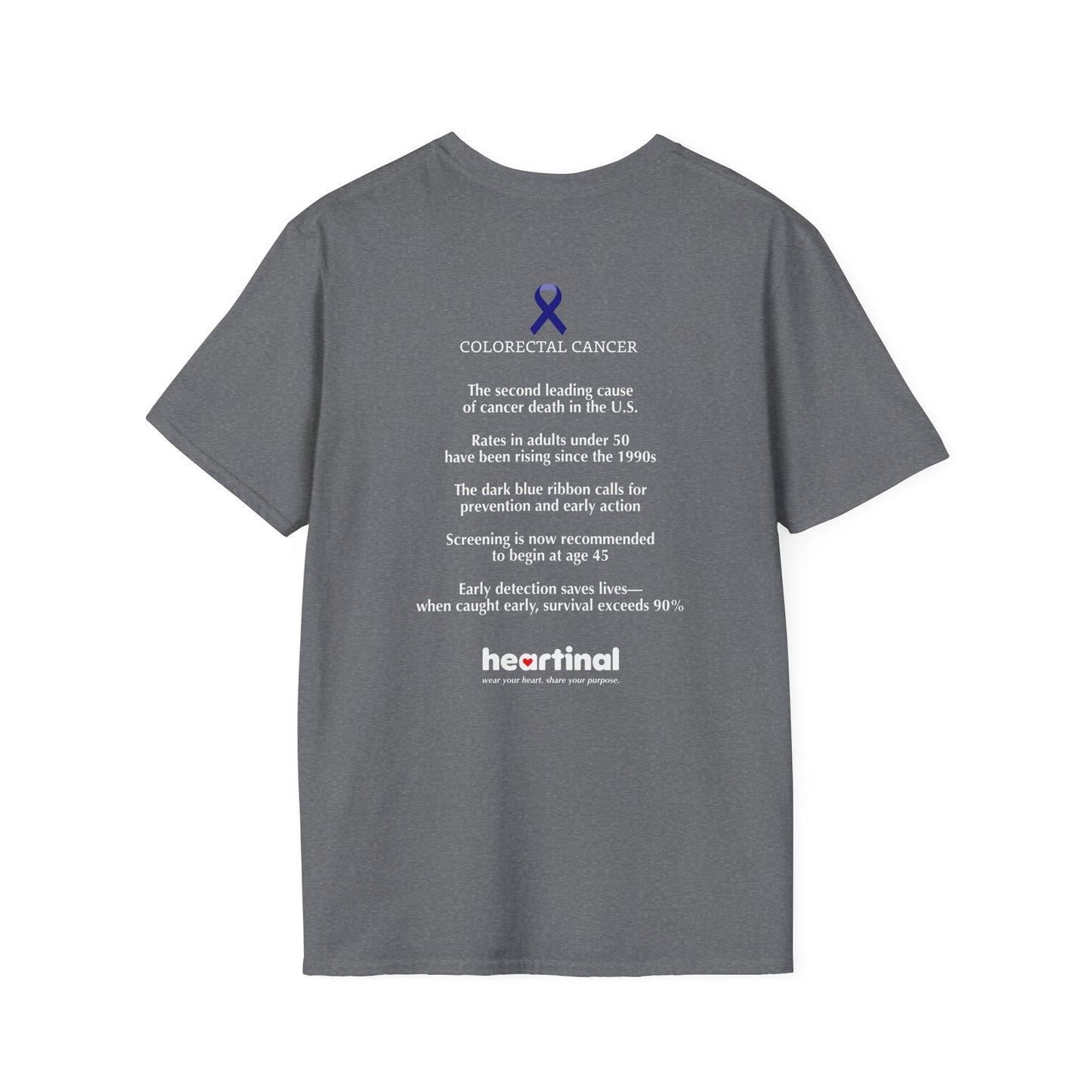 Dark Blue Strong T-Shirt — Colorectal Cancer Awareness Support Tee