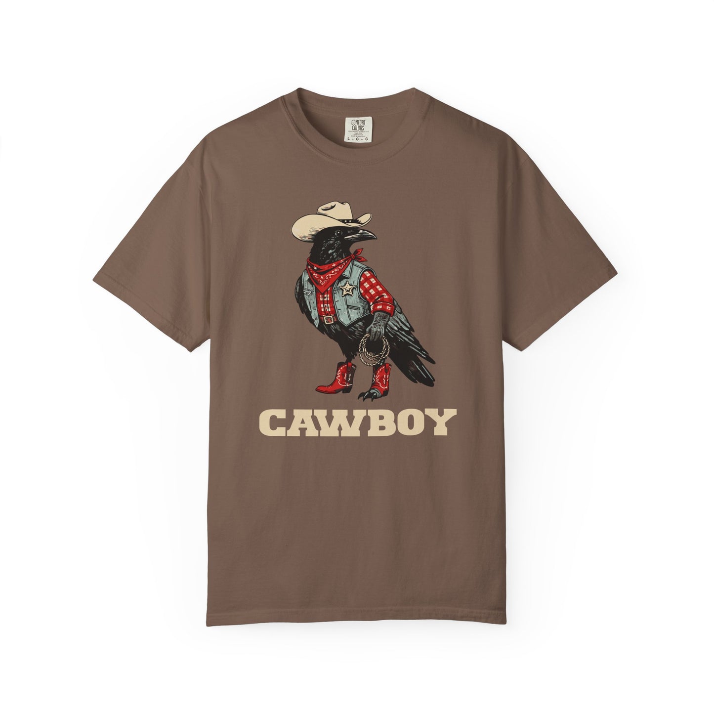 "Cawboy" Couples Tee — Western Crow Cowboy Graphic T-Shirt
