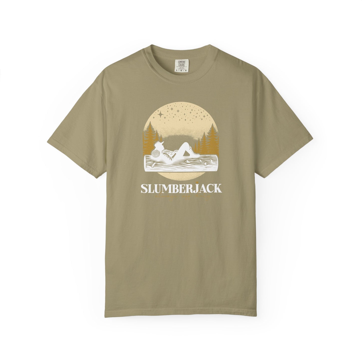 Slumberjack Campfire Graphic T-Shirt — Relaxing Night Sky Outdoor Tee