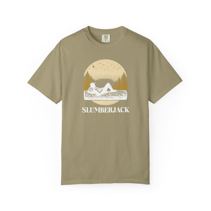 Slumberjack Campfire Graphic T-Shirt — Relaxing Night Sky Outdoor Tee