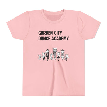 "Garden City Dance Academy" Youth Tee — Kids Dance Club Cartoon Dancers T-Shirt