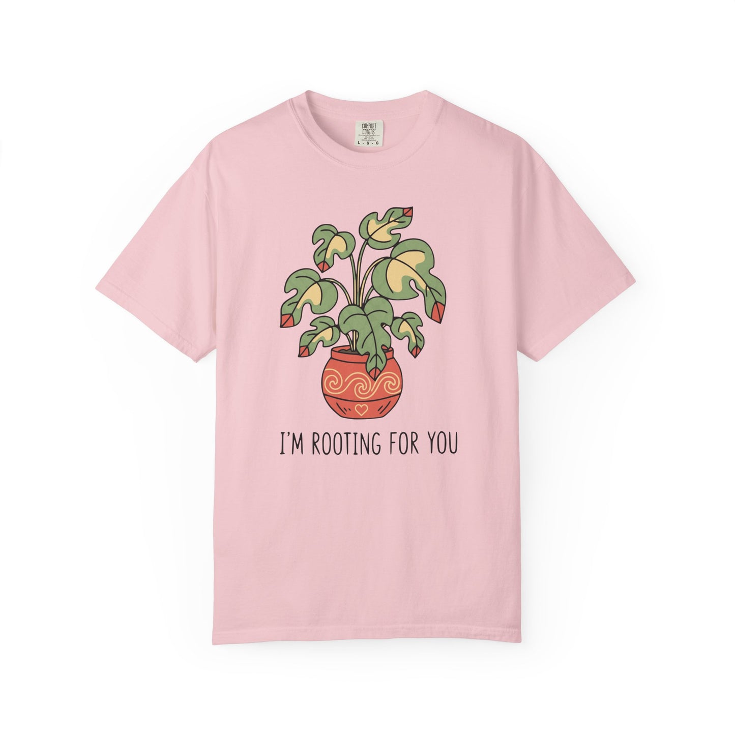 "I’m Rooting For You" Plant Lover Support T-Shirt — Cute Potted Plant Tee