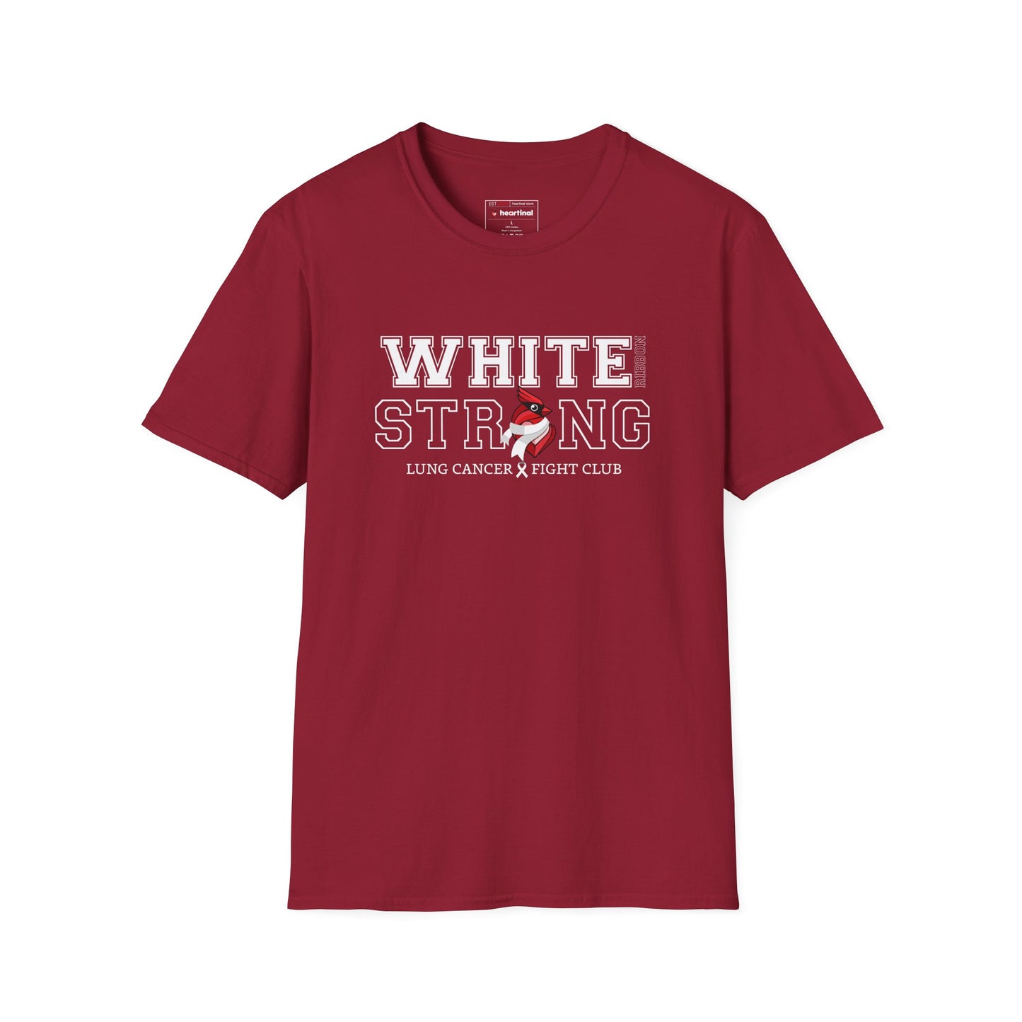 White Ribbon Strong T-Shirt — Lung Cancer Fight Club Awareness Tee